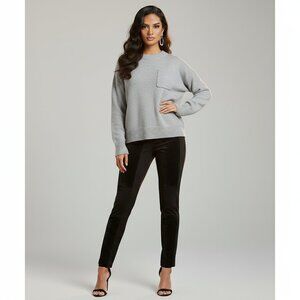 One Teaspoon Classic Cotton Chunky Knit Sweater Gray Marle Oversized Size XS